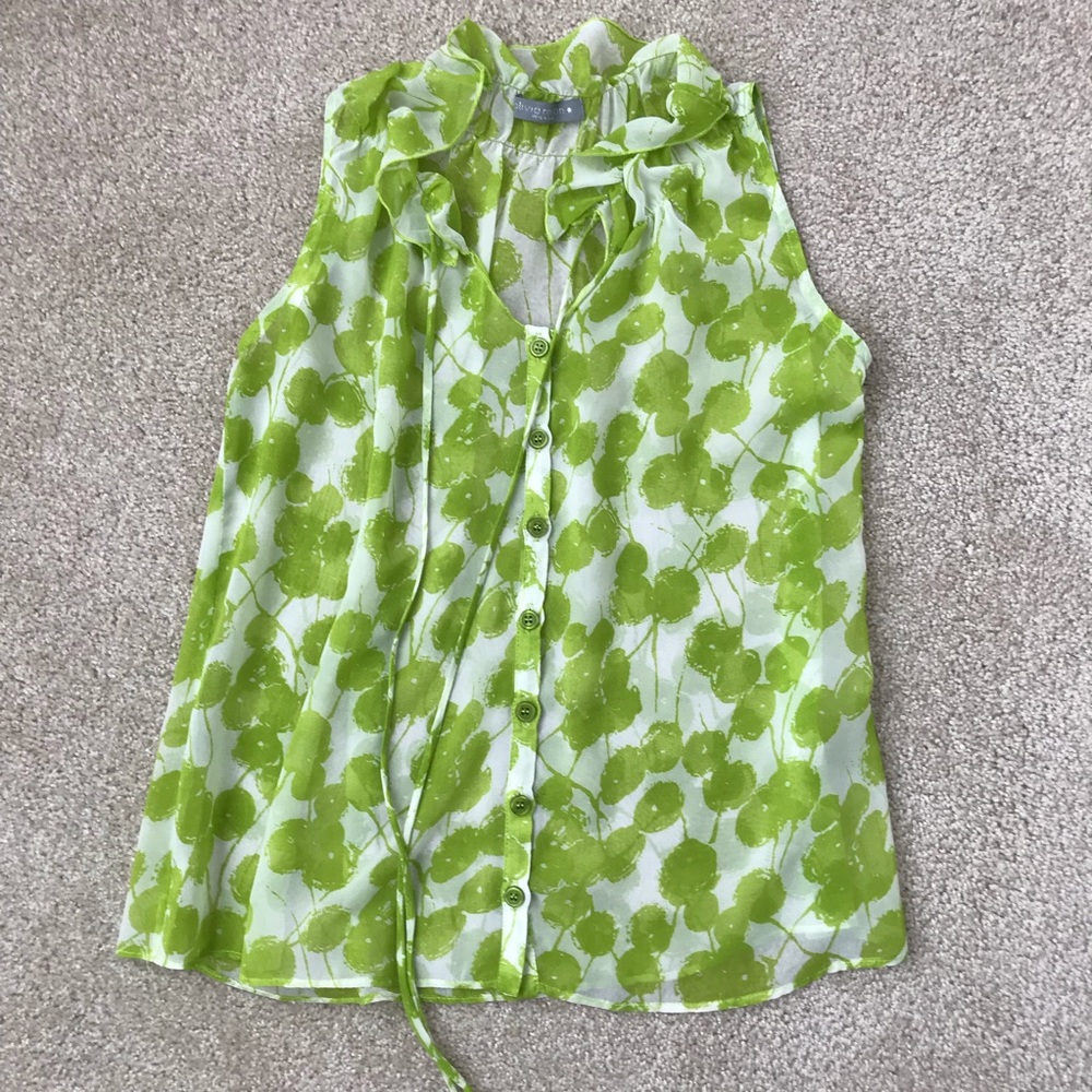 Olivia Moon Green Sleeveless Blouse
